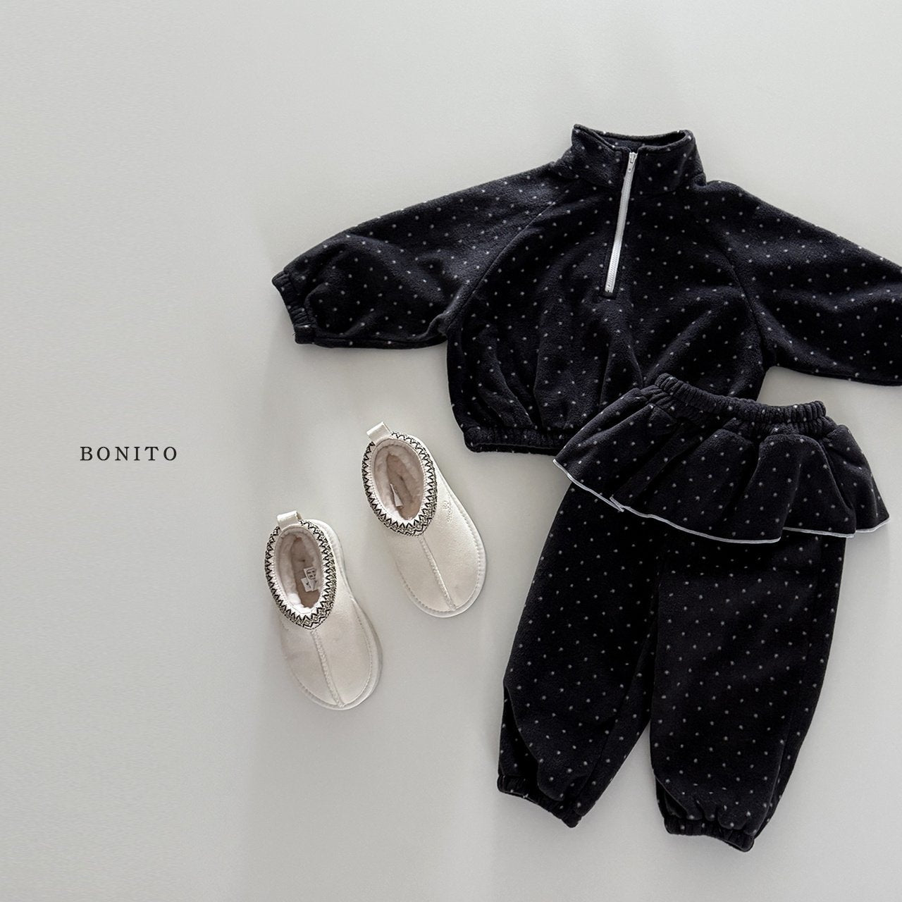 【予約】dot lovely jogger set  /  bonito (12m-JM)