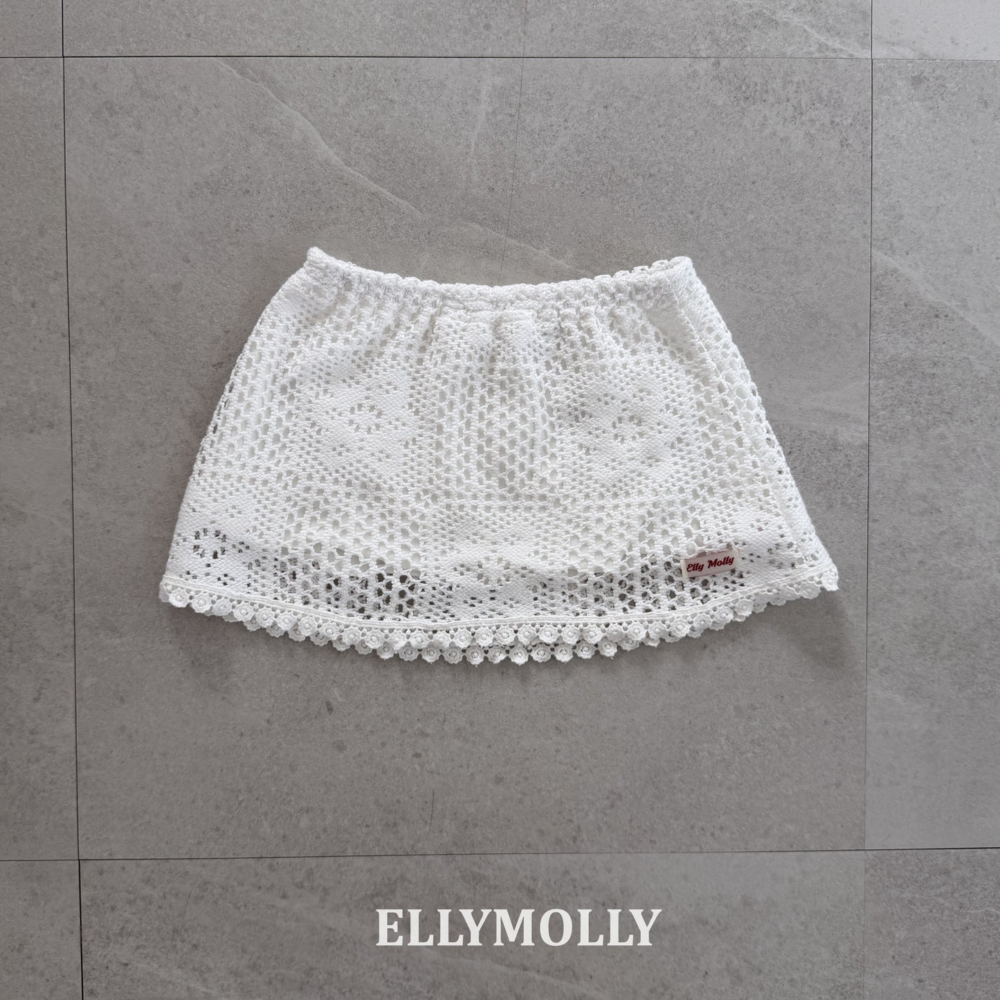 【予約】Crochet skirt / ellymolly5-15号  로지크로쉐