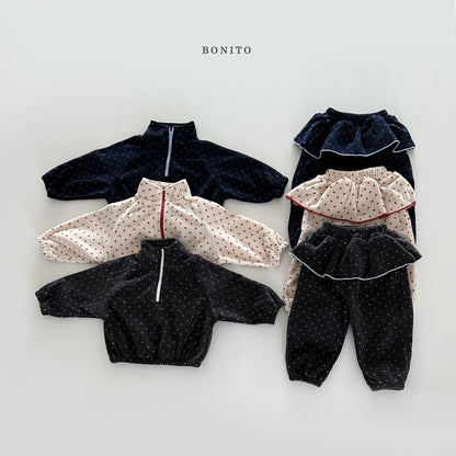 【予約】dot lovely jogger set  /  bonito (12m-JM)
