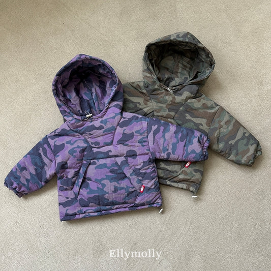 【予約】camouflage padding hood / ellymolly (5-19号)