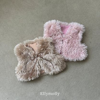 【予約】fluffy vest  / ellymolly (5-11号)