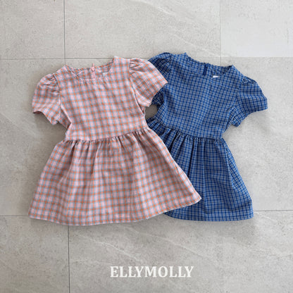【予約】mellow check one-piece / ellymolly5-15号