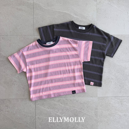 【予約】washed stripe box T / ellymolly5-19号