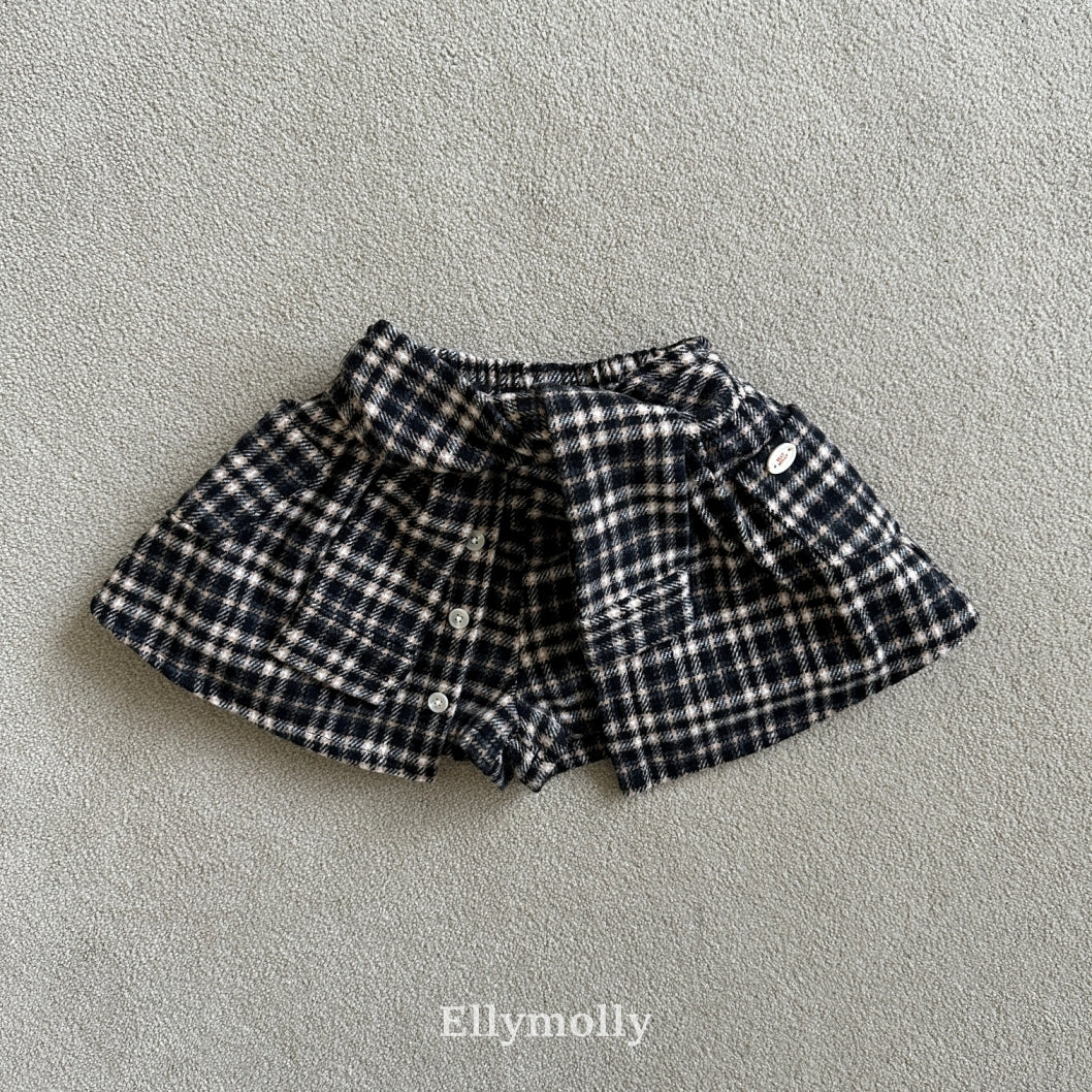 【予約】miso check wrap pants / ellymolly (5-19号)