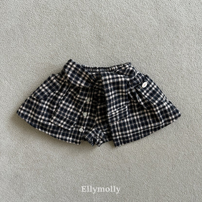 【予約】miso check wrap pants / ellymolly (5-19号)