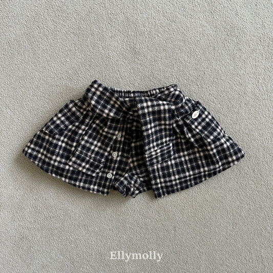 【予約】miso check wrap pants / ellymolly (5-19号)
