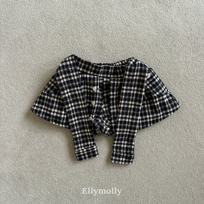 【予約】miso check wrap pants / ellymolly (5-19号)