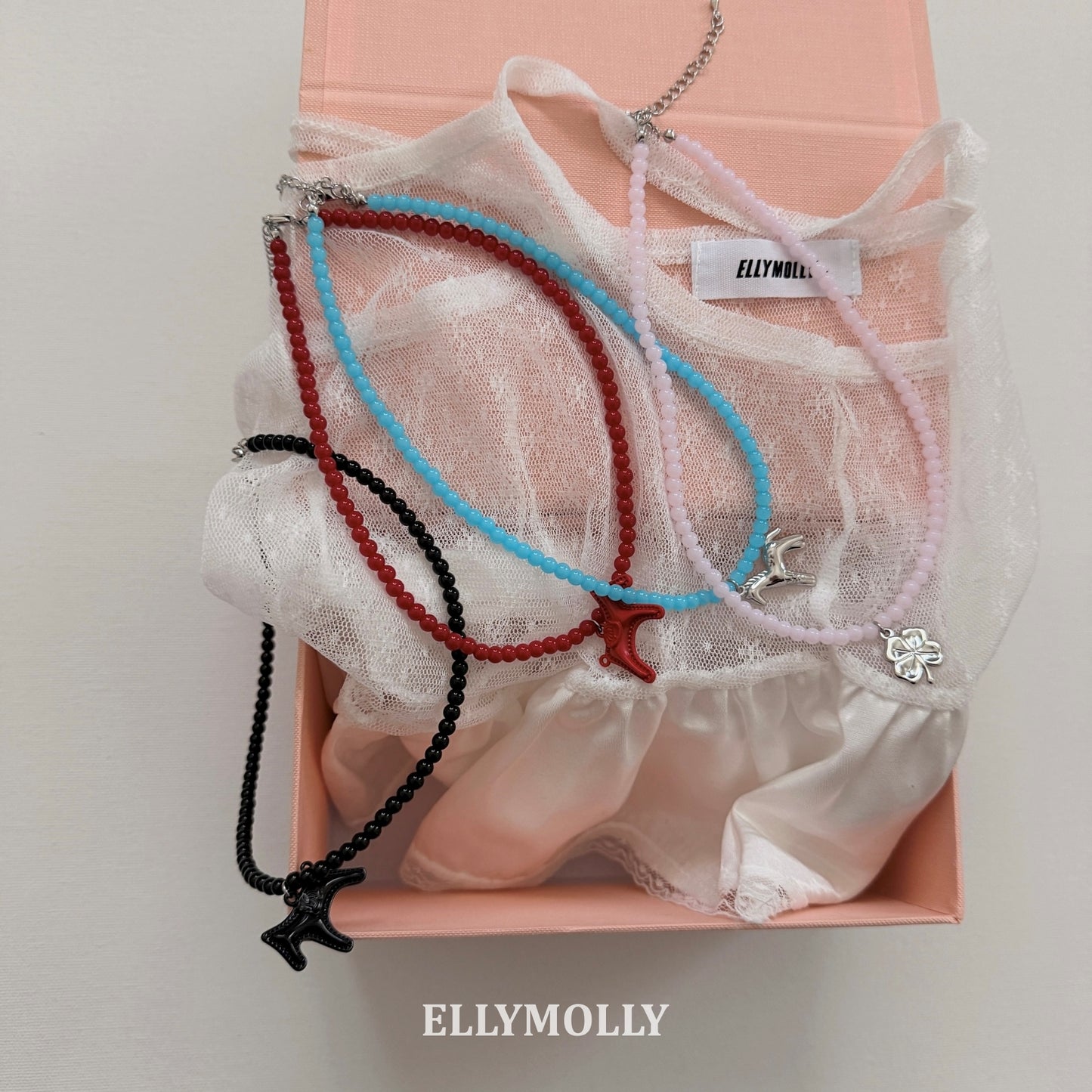 【予約】Beads Necklace / ellymolly 말 구슬목걸이
