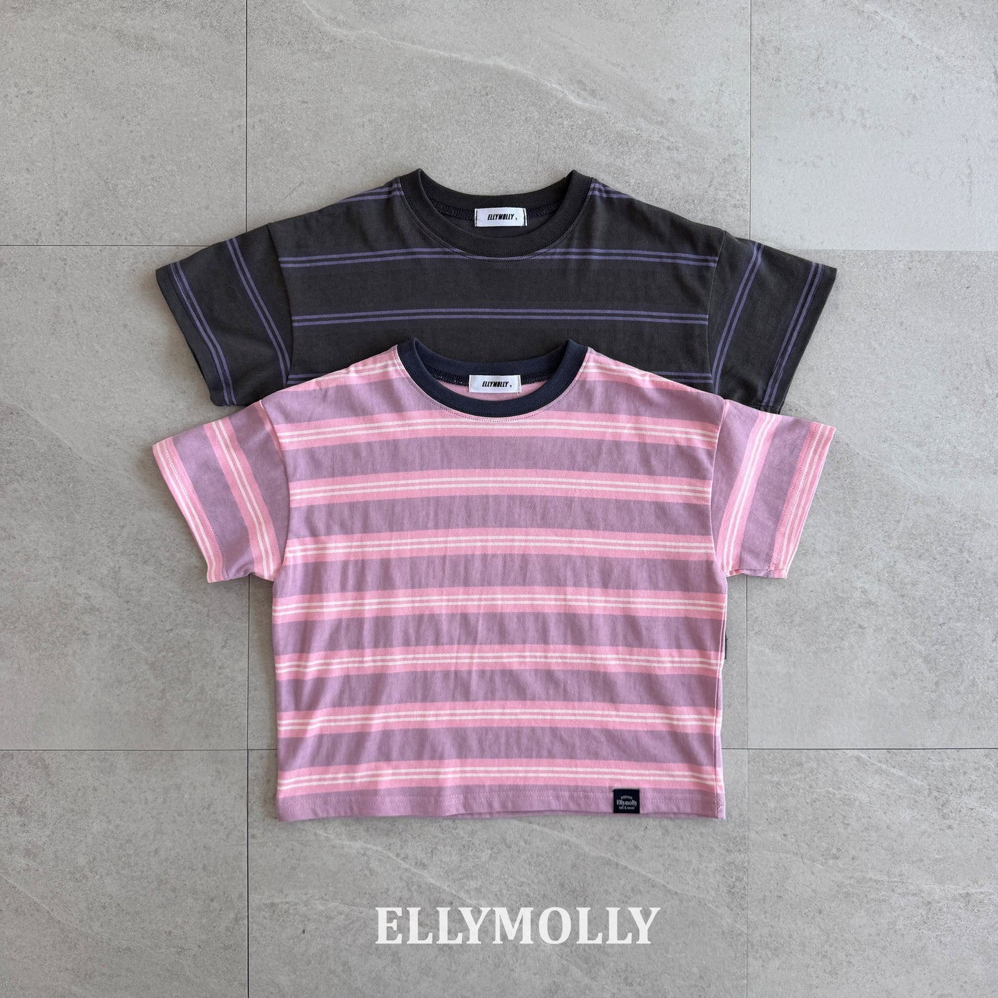 【予約】washed stripe box T / ellymolly5-19号