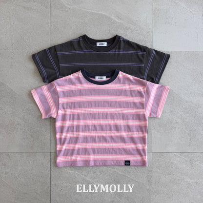 【予約】washed stripe box T / ellymolly5-19号