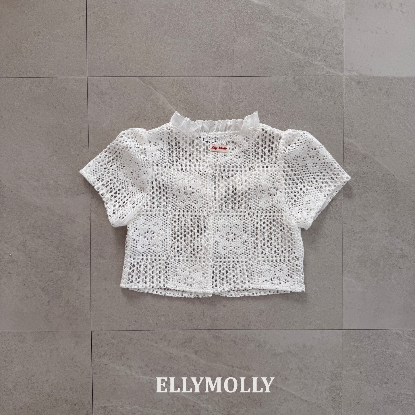 【予約】Crochet blouse / ellymolly5-15号  로지크로쉐