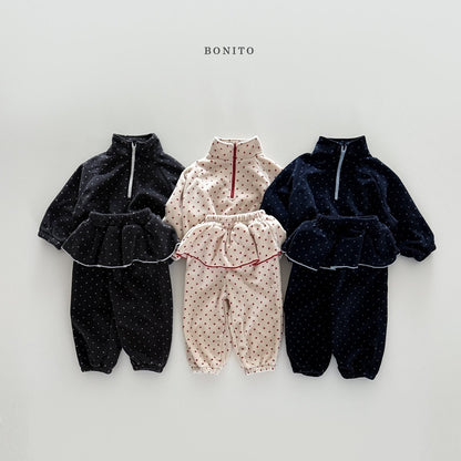 【予約】dot lovely jogger set  /  bonito (12m-JM)