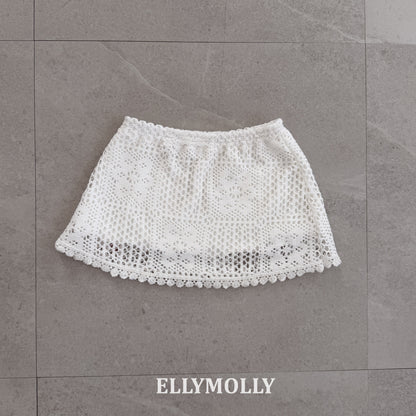 【予約】Crochet skirt / ellymolly5-15号  로지크로쉐