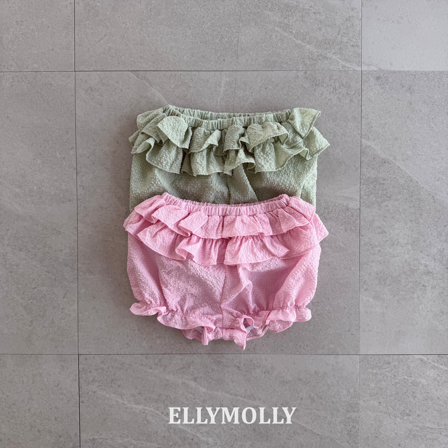 【予約】Petal Tiered Shorts / ellymolly 5-15号 페탈티어쇼츠