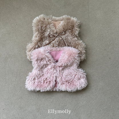 【予約】fluffy vest  / ellymolly (5-11号)