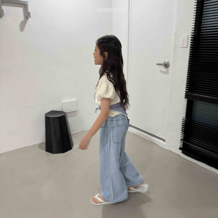 【予約】Button Denim Pants  / andbutter(S-JM)