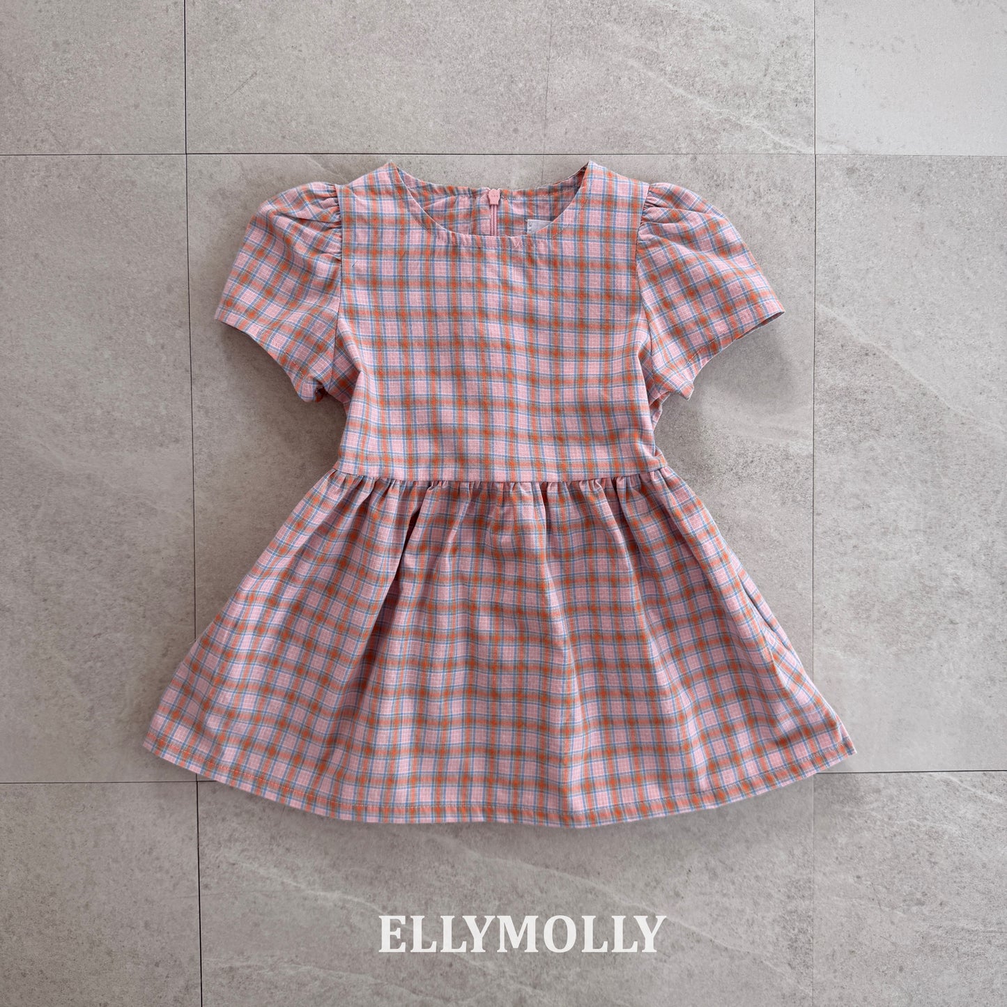 【予約】mellow check one-piece / ellymolly5-15号
