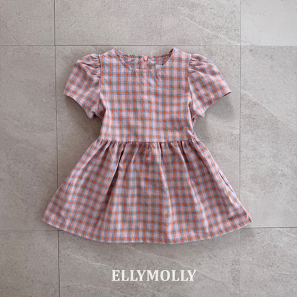 【予約】mellow check one-piece / ellymolly5-15号