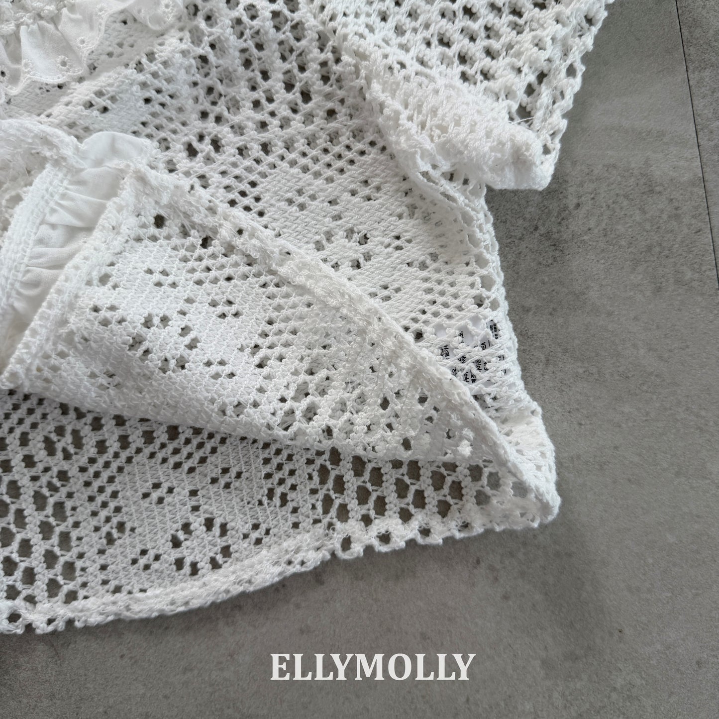 【予約】Crochet blouse / ellymolly5-15号  로지크로쉐