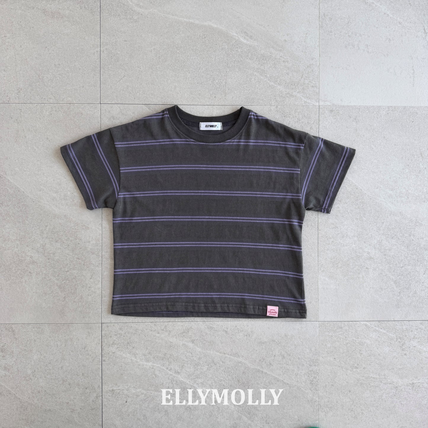 【予約】washed stripe box T / ellymolly5-19号