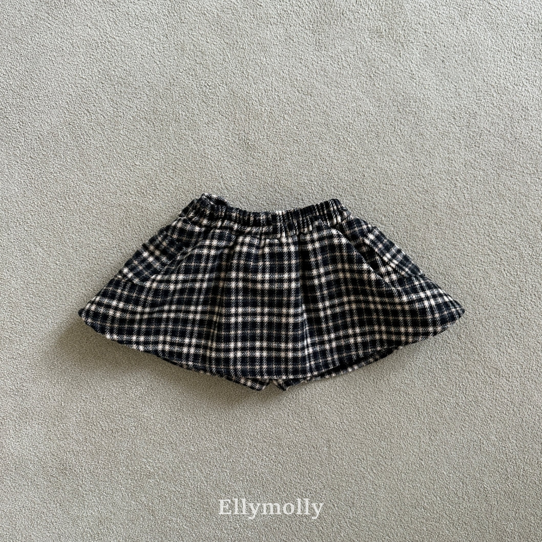 【予約】miso check wrap pants / ellymolly (5-19号)
