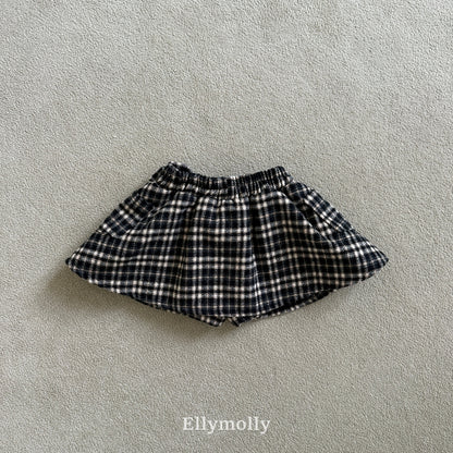 【予約】miso check wrap pants / ellymolly (5-19号)