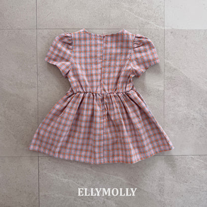 【予約】mellow check one-piece / ellymolly5-15号