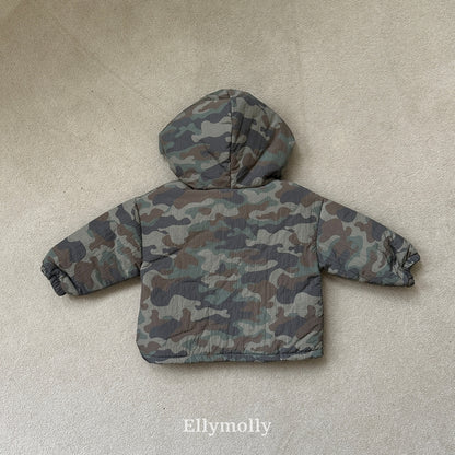 【予約】camouflage padding hood / ellymolly (5-19号)