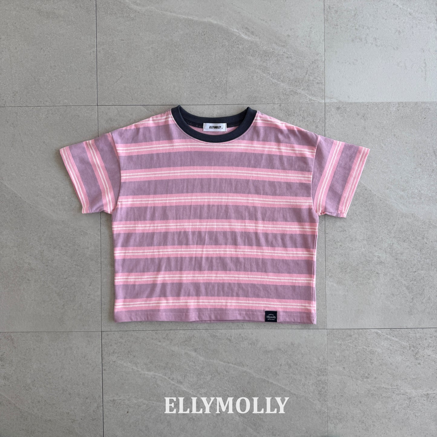 【予約】washed stripe box T / ellymolly5-19号