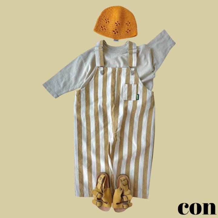 【予約】ストライプオーバーオール / con. (XXS-M)