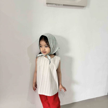 【予約】Natural Button sleeveless / andbutter(S-JM)