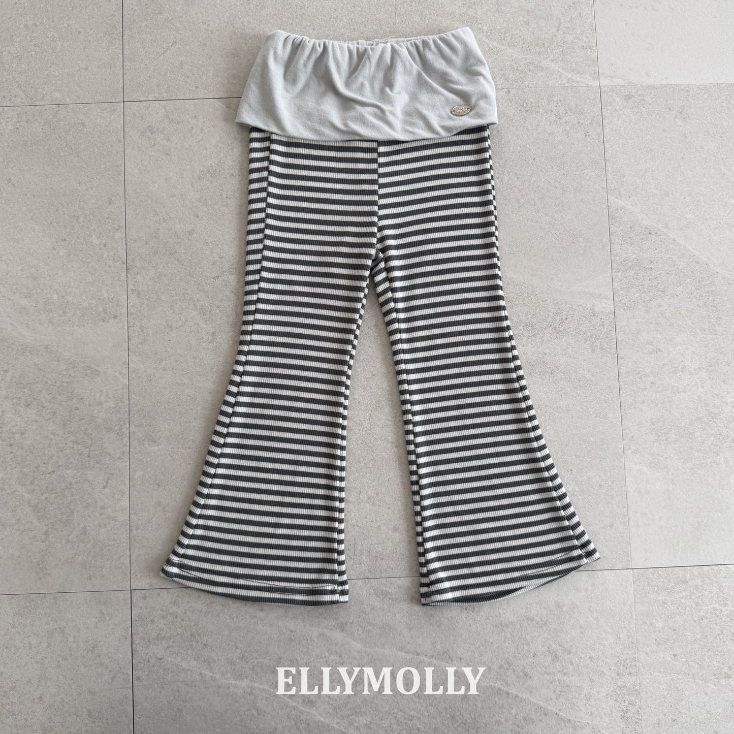 【予約】Pop Semi-Flare pants / ellymolly 5-15号 팝 세미플레어
