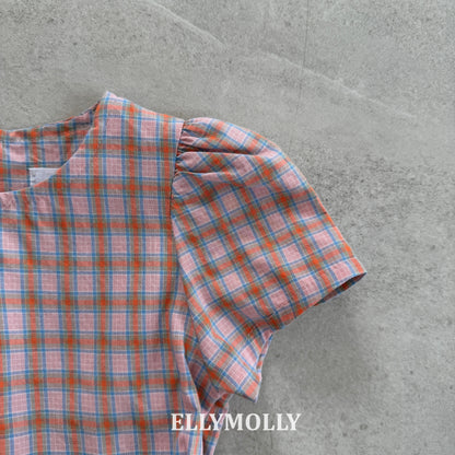 【予約】mellow check one-piece / ellymolly5-15号