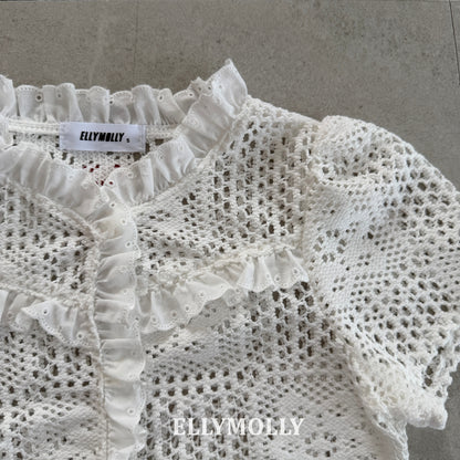 【予約】Crochet blouse / ellymolly5-15号  로지크로쉐