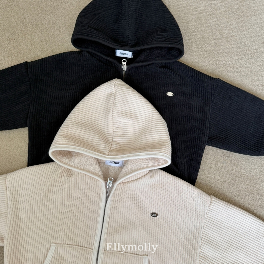 【予約】cozy rib hood zipup/ ellymolly (5-19号)