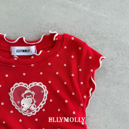 【予約】dot mimi shirring T / ellymolly5-15号