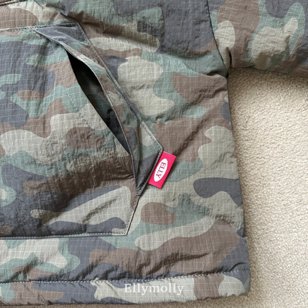 【予約】camouflage padding hood / ellymolly (5-19号)