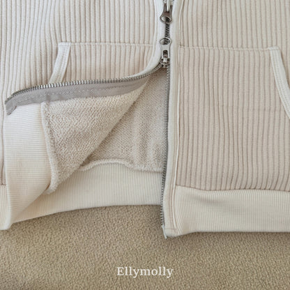 【予約】cozy rib hood zipup/ ellymolly (5-19号)
