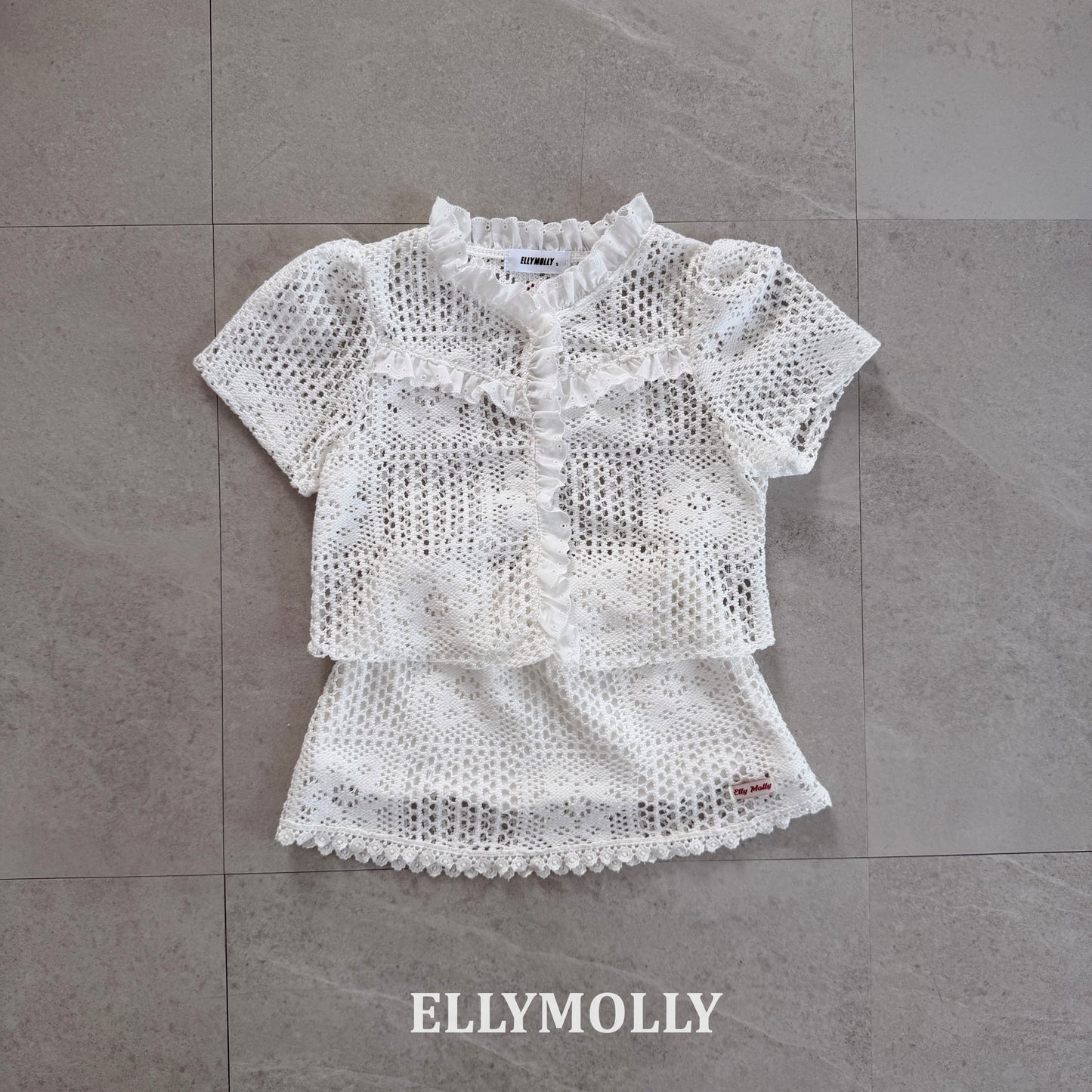 【予約】Crochet skirt / ellymolly5-15号  로지크로쉐