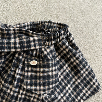 【予約】miso check wrap pants / ellymolly (5-19号)