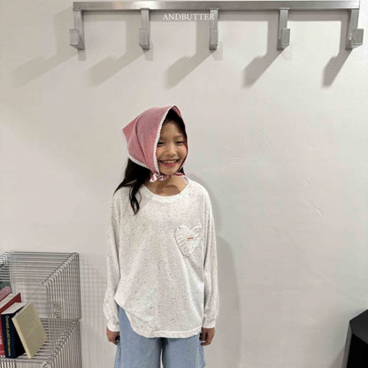 【予約】Heart pocket T / andbutter(S-JM)