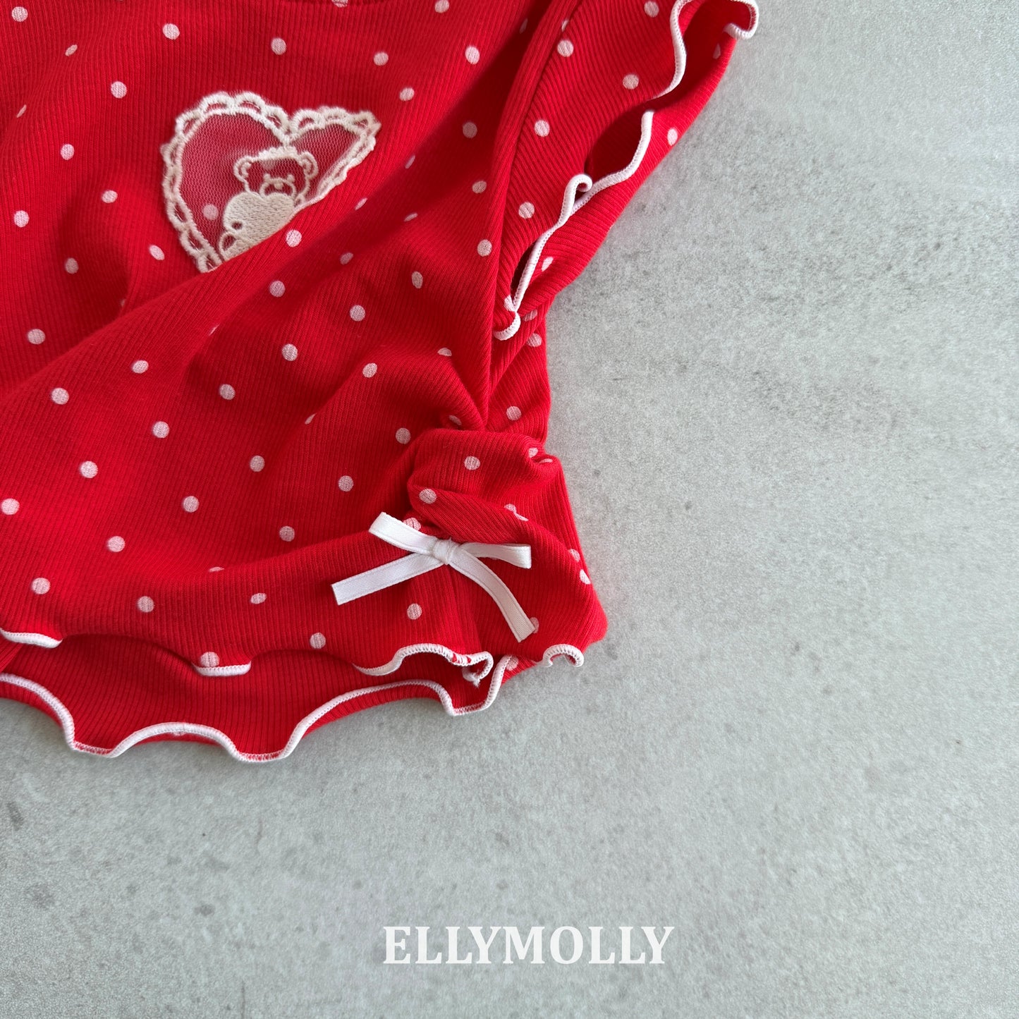 【予約】dot mimi shirring T / ellymolly5-15号