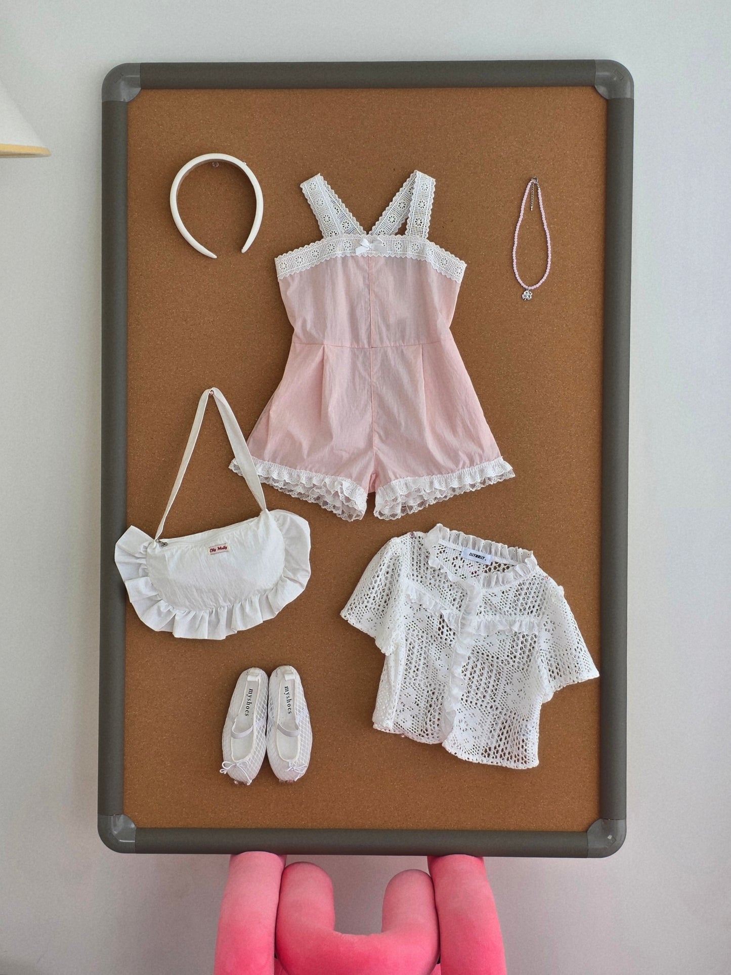 【予約】Crochet blouse / ellymolly5-15号  로지크로쉐