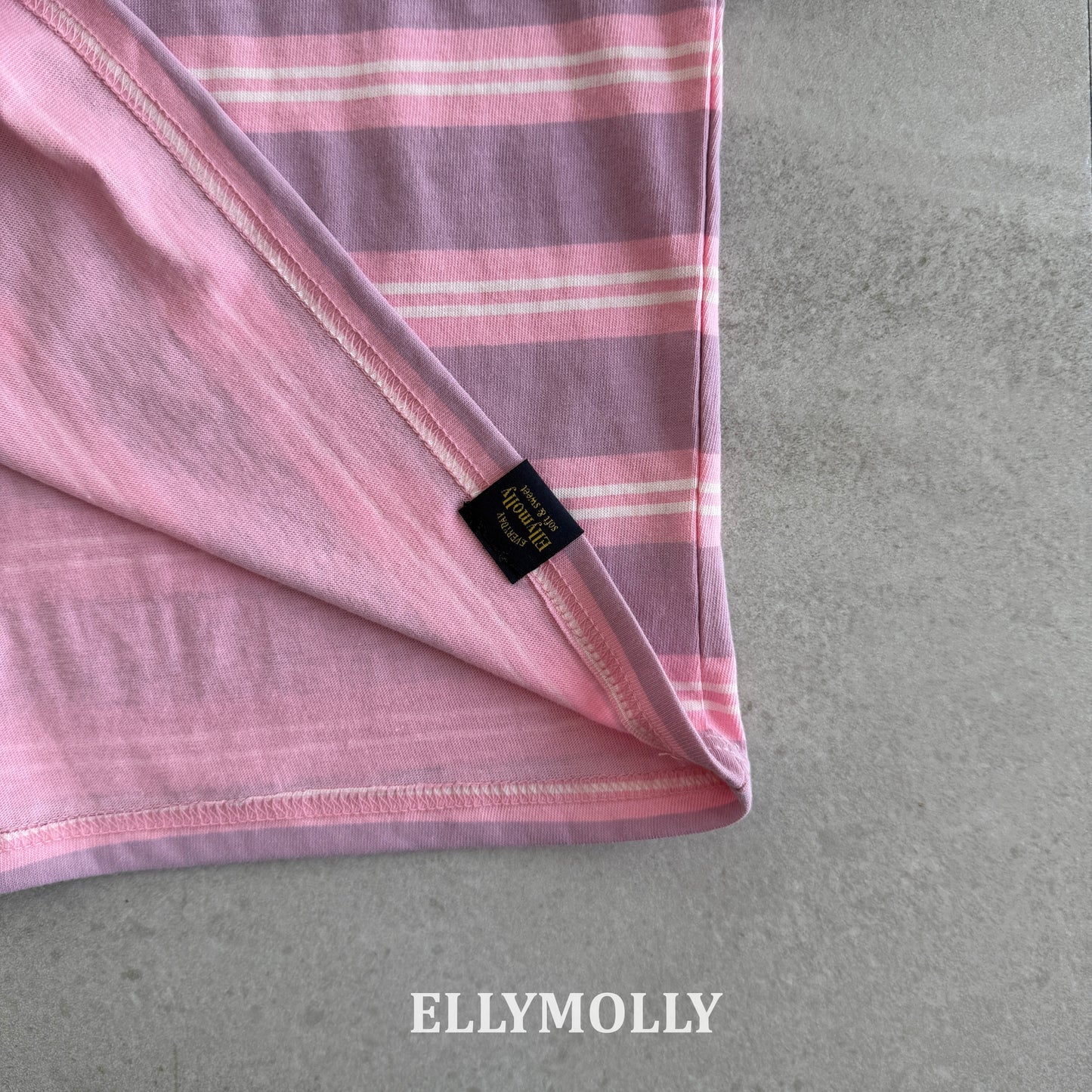 【予約】washed stripe box T / ellymolly5-19号