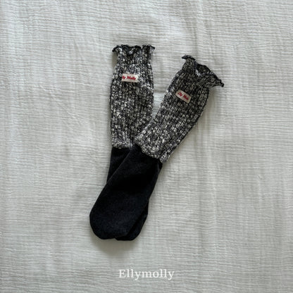 【予約】rib slub socks  / ellymolly