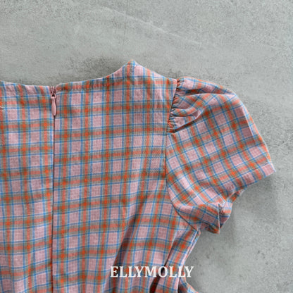 【予約】mellow check one-piece / ellymolly5-15号