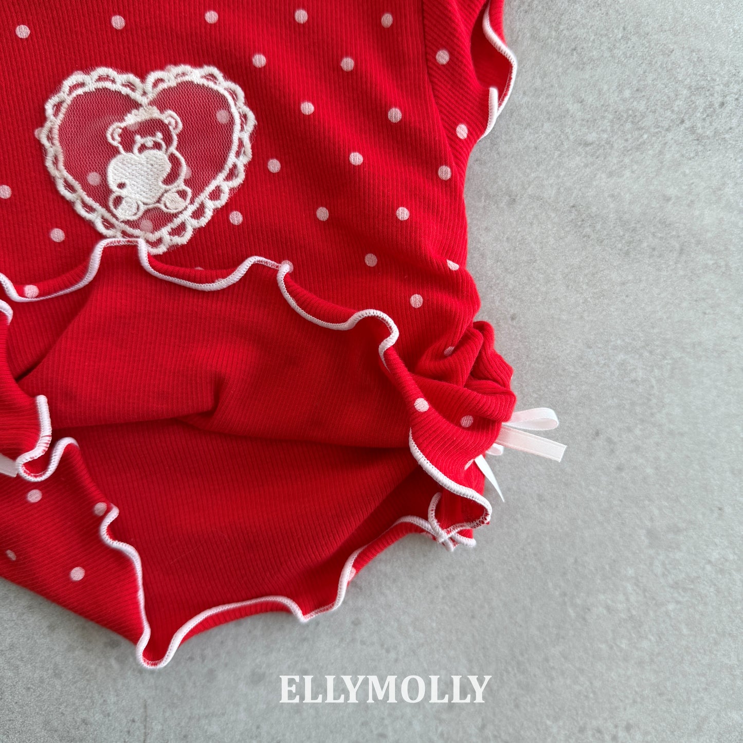 【予約】dot mimi shirring T / ellymolly5-15号