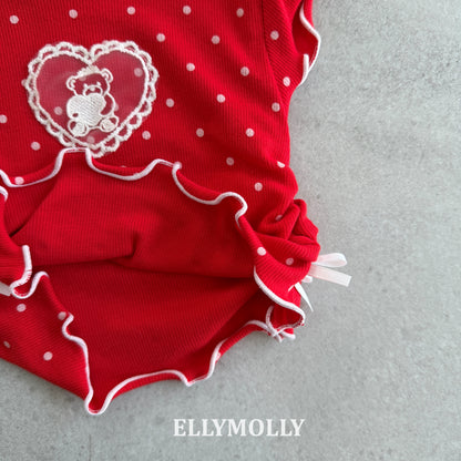 【予約】dot mimi shirring T / ellymolly5-15号