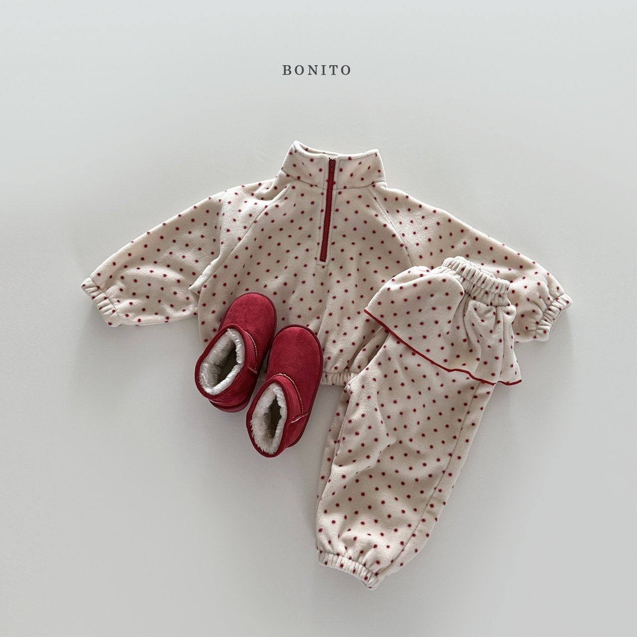 【予約】dot lovely jogger set  /  bonito (12m-JM)