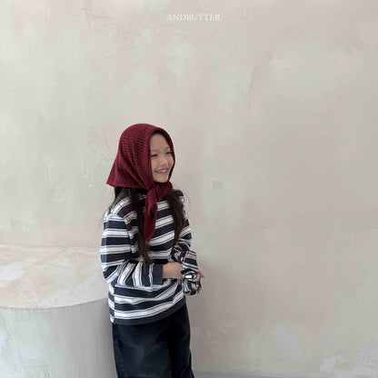 【予約】Stripe Patch Turtleneck  / andbutter (S-JM)